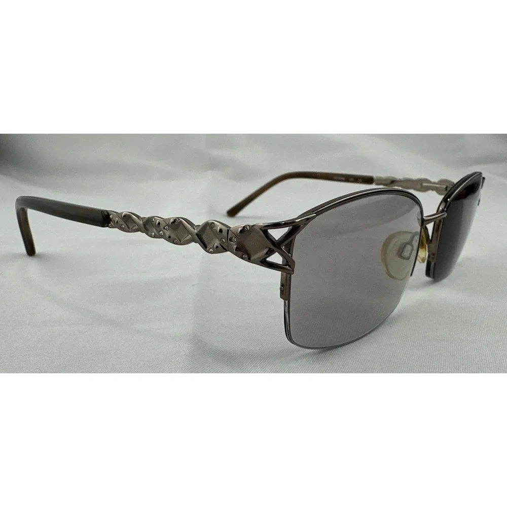 Sophia Loren's Beau Rivage 60 Eyeglasses Frame Women's Gunmetal Half‎ Rim 53-17
